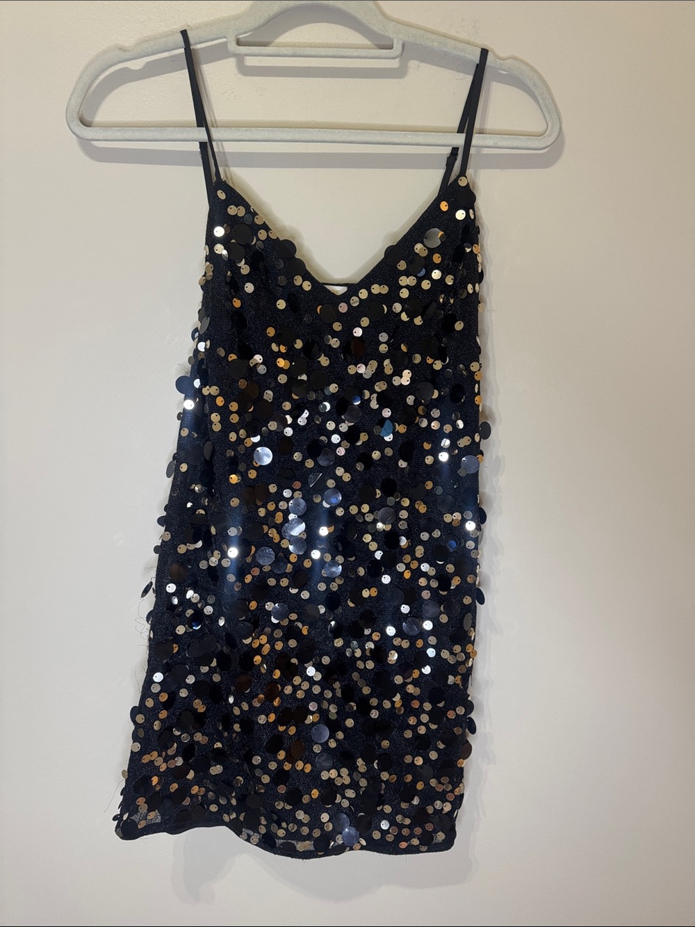 Ramy Brook Tanya Metallic Sequin Mini Dress | Size 2 - Picture 3 of 9